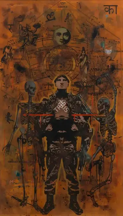 Baiju Parthan (Artist), Caput Motum - 7, 2008, Painting