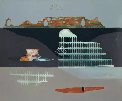 Barwe, Prabhakar (Artist). Mythical Reality, 1981 | Painting, Sa.Onl/09.06.16, 2016 · Saffronart