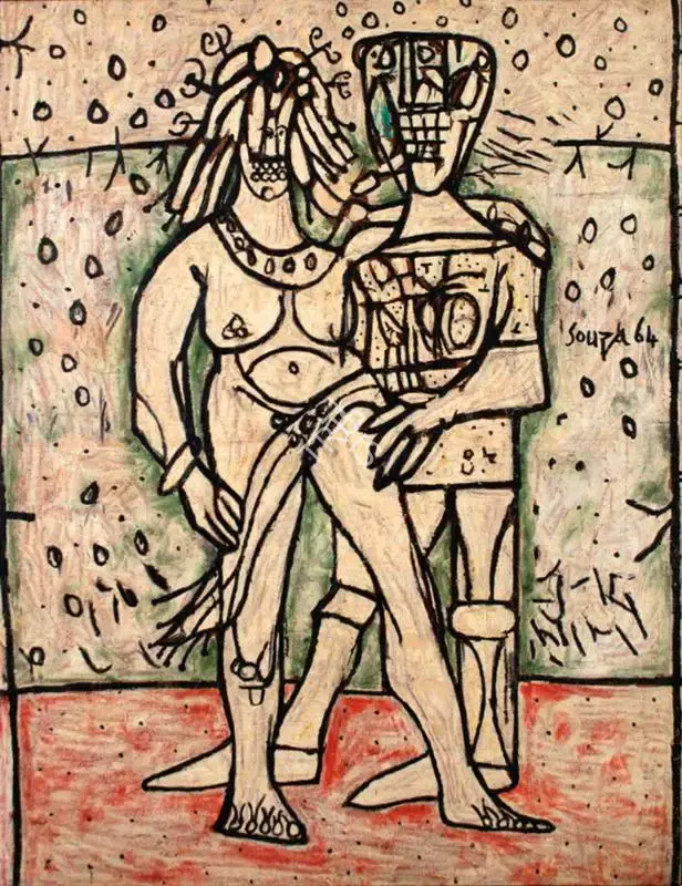 F.N. Souza (Artist), Untitled, 1964, Painting