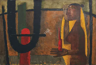 De, Biren (Artist). Untitled, 1959 | Painting, Os.Del/29.10.09, 2009 · Osian's
