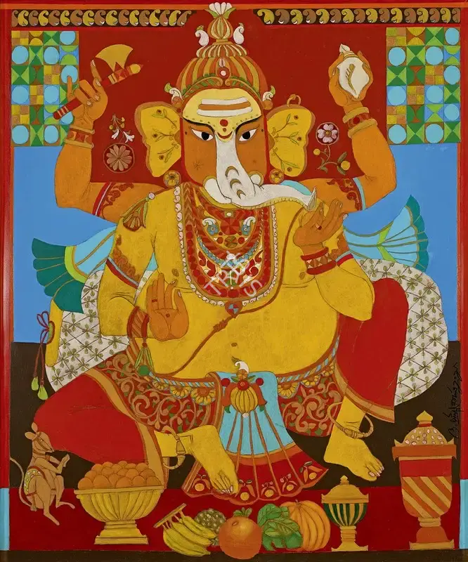 Goud, K. Laxma (Artist). Untitled, n.d. | Painting, AG.Onl/24.06.22, 2022 · Asta Guru