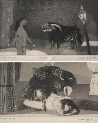 K. Laxma Goud (Artist), Untitled, 1972, Graphic Art
