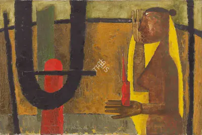 Biren De (Artist), Untitled, 1959, Painting