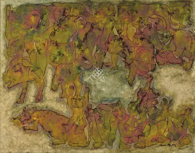 D. Venkatapathy (Artist), The Stone Age, 1965, Painting