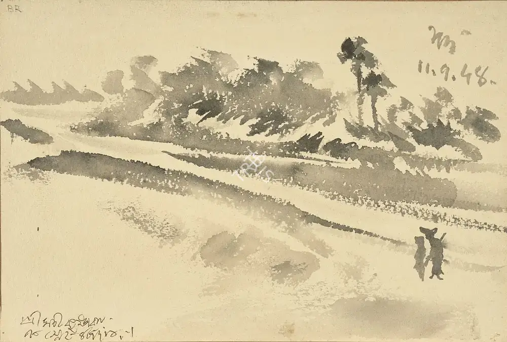 Nandalal Bose (Artist), Untitled, 1948, Painting