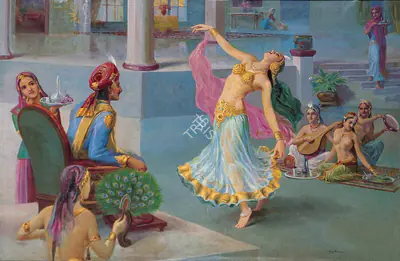 A.H. Muller (Artist), Before the Court, 1921, Painting