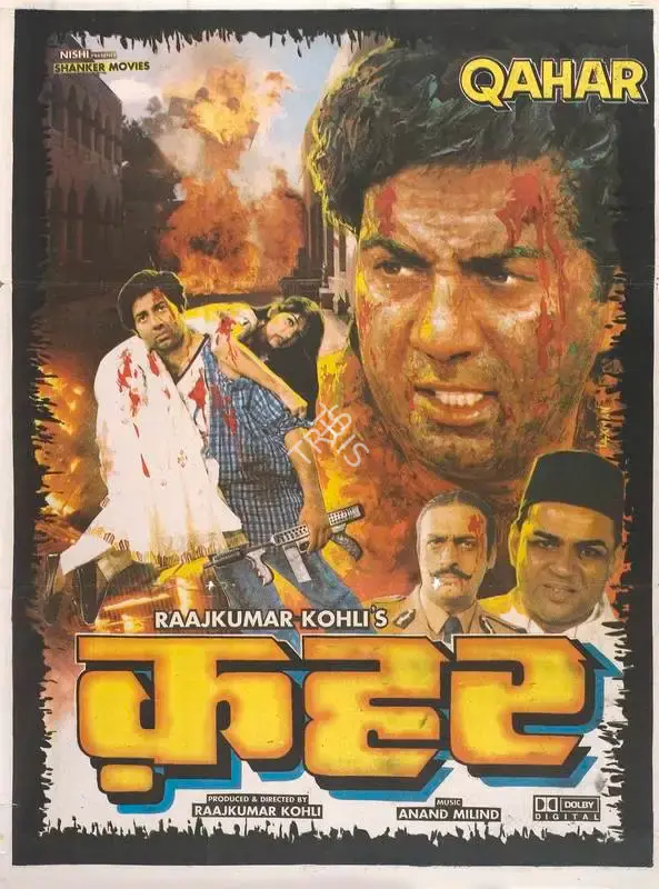 Raj Kumar Kohli (Producer), Qahar, 1997, Full Sheet Poster