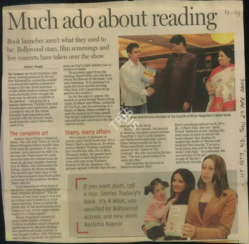 Jairaj Singh (Reporter), Much ado about Reading, 2006, Newspaper Clipping