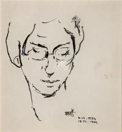 V.S. Gaitonde (Artist), Untitled, 1974, Drawing