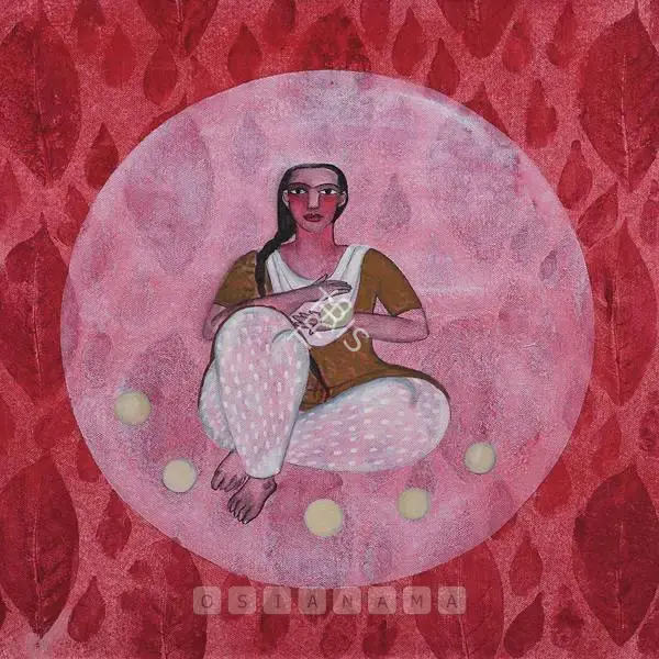 Rekha Rodwittiya (Artist), Within The Circle (The Papad Maker), 1997, Painting