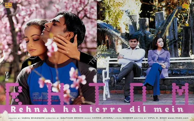 Vashu Bhagnani (Producer), Rehnaa Hai Terre Dil Mein, 2001, Lobby Card