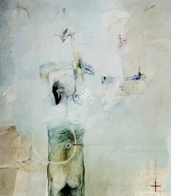 Sunil Das (Artist), Confrontation, 1986, Painting