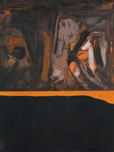 S.H. Raza (Artist), Untitled, 1955, Painting