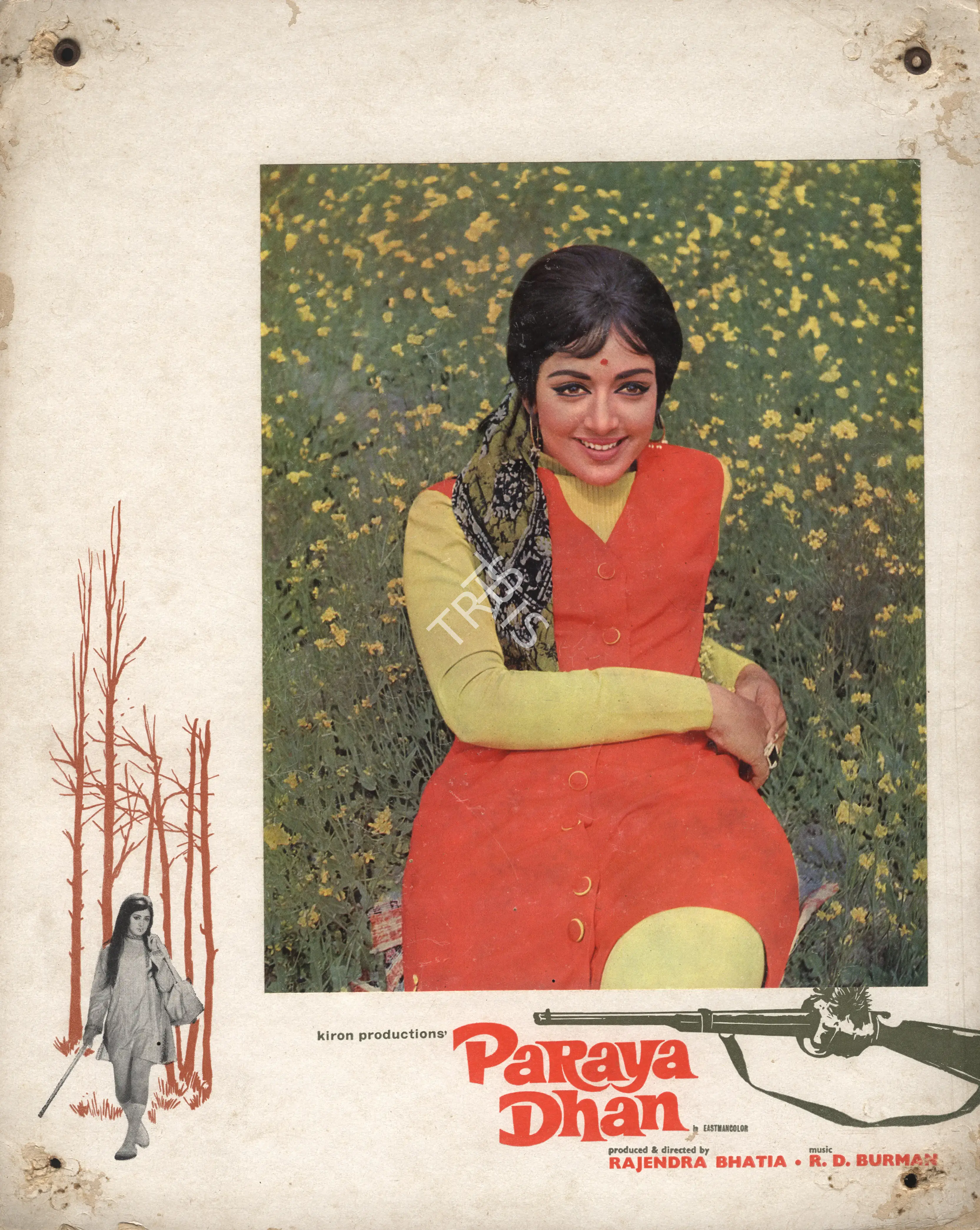 K.H. Kapadia (Cinematographer), Paraya Dhan, 1971, Photographic Still Mounted on Lobby Card