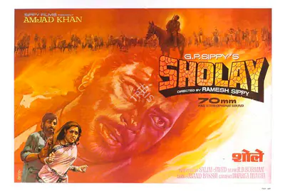 Dwarka Divecha (Cinematographer), Sholay, 1975, Lobby Card