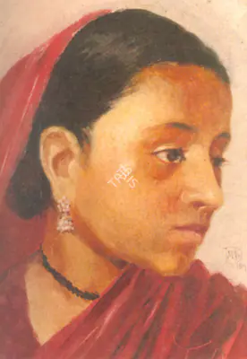 M.V. Dhurandhar (Artist), Woman Of Western India, 1893, Painting