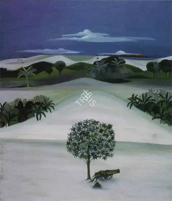 Bhupen P. Khakhar (Artist), Landscape with Canon, 1969, Painting