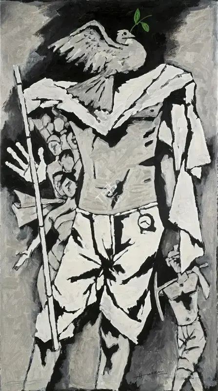 Husain, M.F. (Artist). OPCE 16, 2004 | Painting, Pu.Mum/12.06.25, 2025 · Pundole