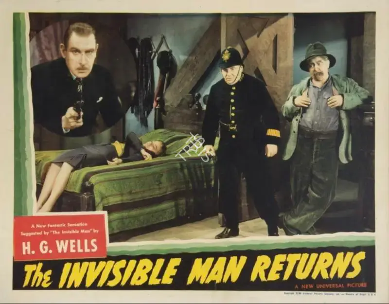 Milton Krasner (Cinematographer), The Invisible Man Returns, 1940, Lobby Card