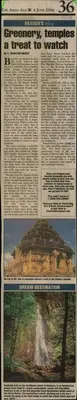 Narayan Swamy (Reporter), Greenery, Temples a Treat to watch, 2006, Newspaper Clipping