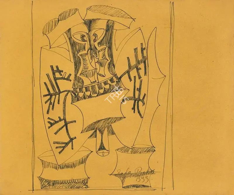 S.K. Bakre (Artist), Cunning Devil, 1959, Drawing