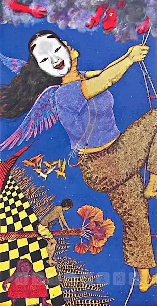 Chandrima Bhattacharyya (Artist), And She's Buying A Stairway To Heaven, 2007, Painting