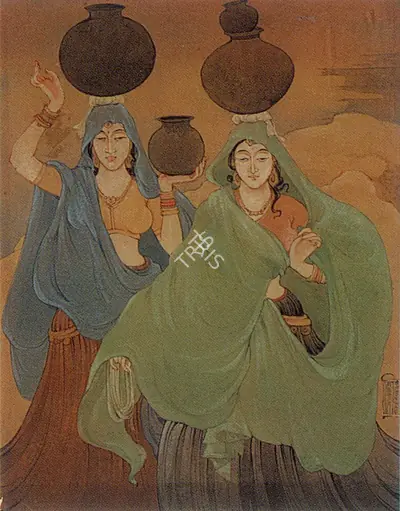 Ramgopal Vijaiwargiya (Artist), From the Well, Painting