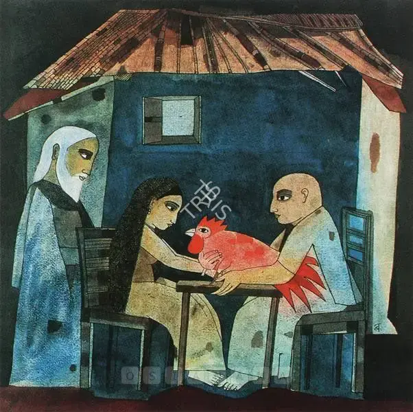 Badri Narayan (Artist), The Great Fowl, 1982, Painting