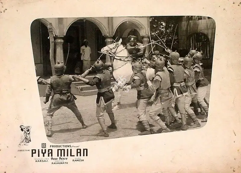 Raghunath (Director), Piya Milan, 1958, Lobby Card