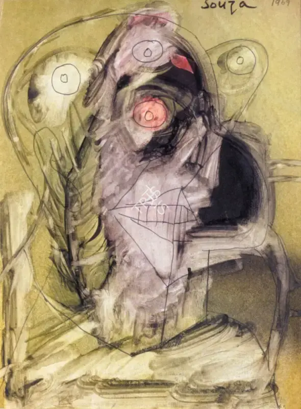 F.N. Souza (Artist), Untitled, 1969, Graphic Art