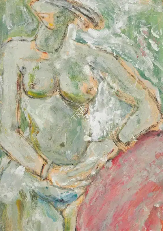 Sunil Madhav Sen (Artist), Untitled (Nude), Painting