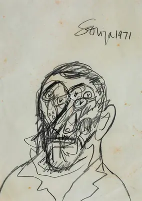 F.N. Souza (Artist), Untitled, 1971, Drawing