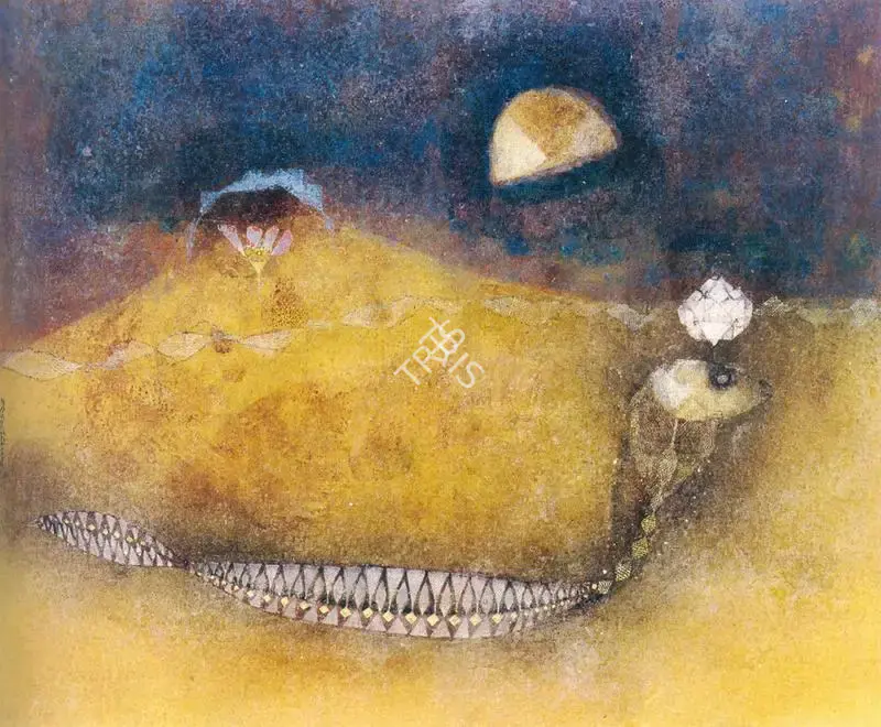 Ganesh Pyne (Artist), Nagmani, 1969, Painting