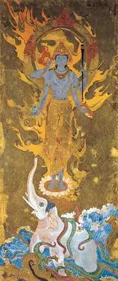 Nandalal Bose (Artist), Indra & Airavata, 1941, Painting