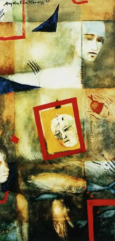 Anjolie Ela Menon (Artist), Memories of the Sea, 1995, Painting