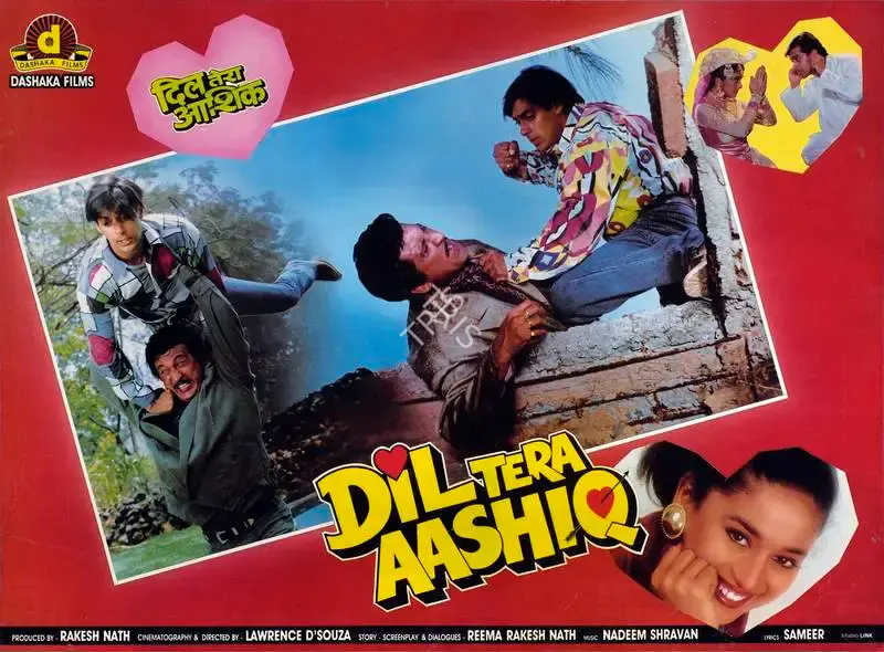 Rakesh Nath (Producer), Dil Tera Aashiq, 1993, Lobby Card