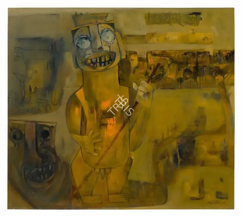 J. Sultan Ali (Artist), Rahu-Vijaya, 1967, Painting