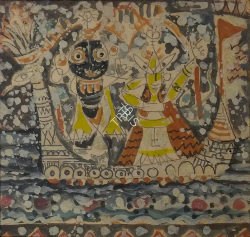 Sen, Sunil Madhav (Artist). Untitled (Radha & Krishna), n.d. | Painting, Pr.Mum/15.07.25, 2025 · Prinseps