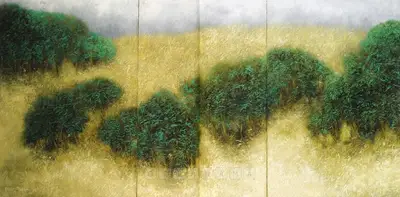 Paramjit Singh (Artist), Distant Plains, Painting