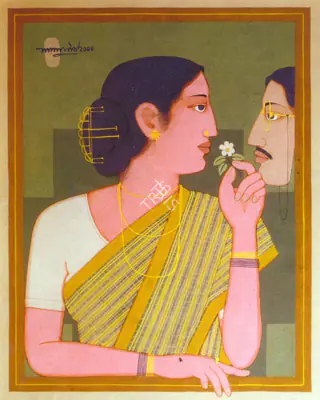 Lalu Prasad Shaw (Artist), Soul Mate II, 2000, Painting