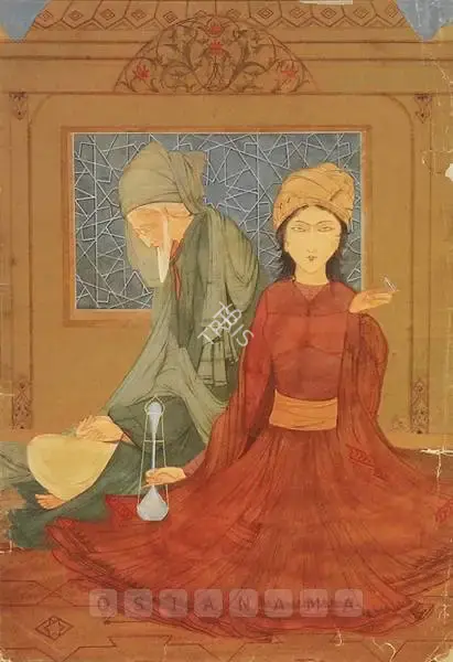 M.A.R. Chughtai (Artist), Omar Khayyam, Painting