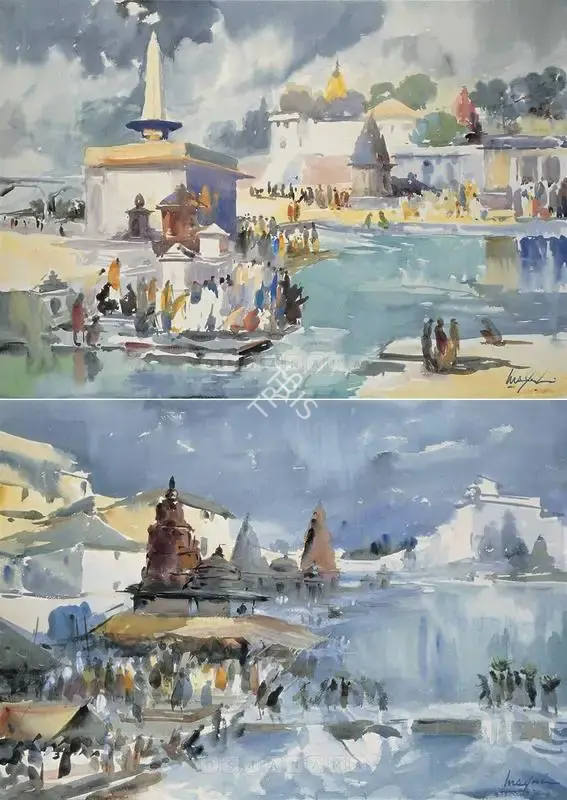 M.S. Joshi (Artist), Temple Series, Painting