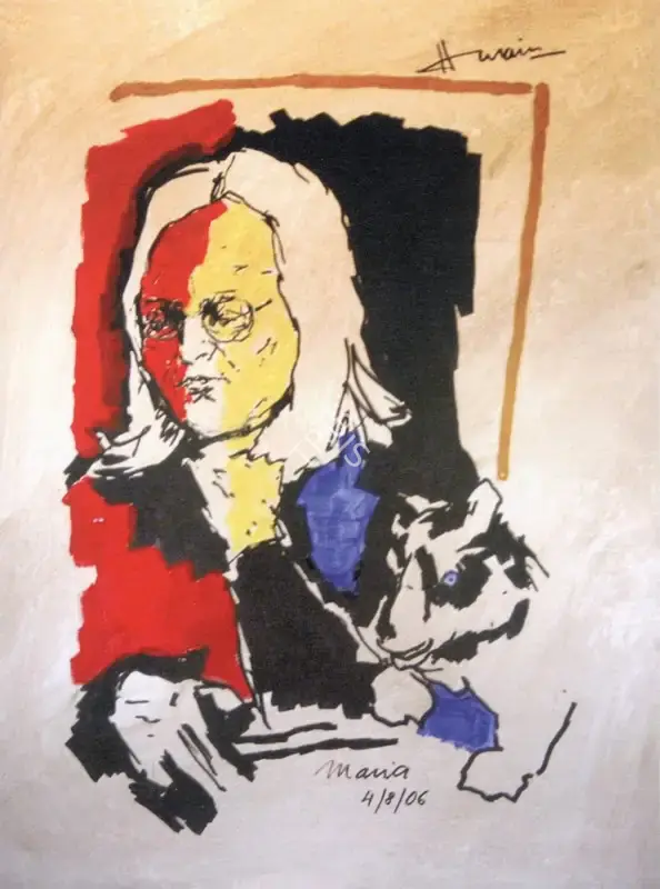 M. F. Husain (Artist), Maria, 2006, Painting