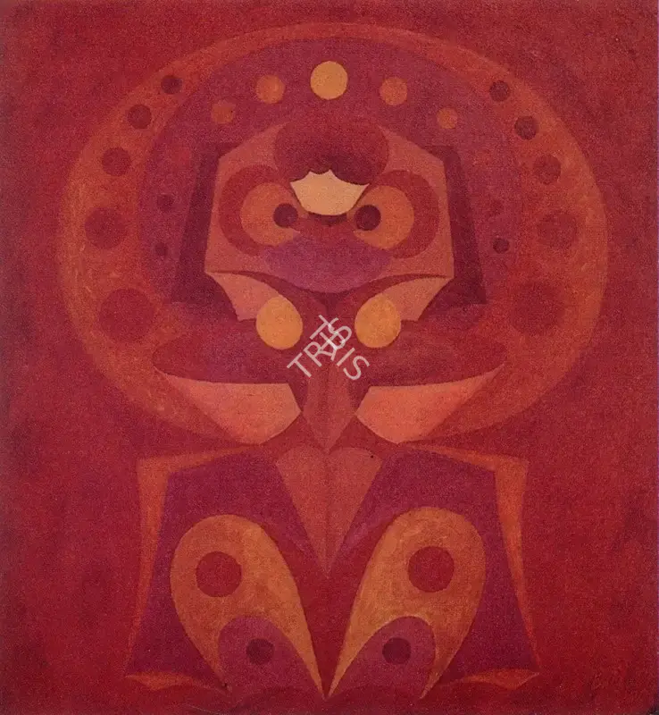 Balan Nambiar (Artist), Mother Goddess, 1979, Painting
