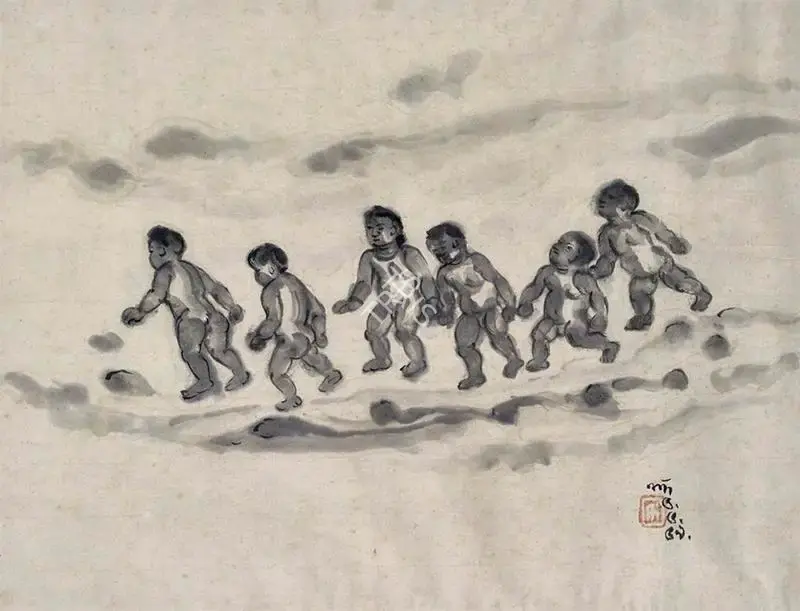 Bose, Nandalal (Artist). Untitled, 1959 | Painting, 2018 · Asta Guru
