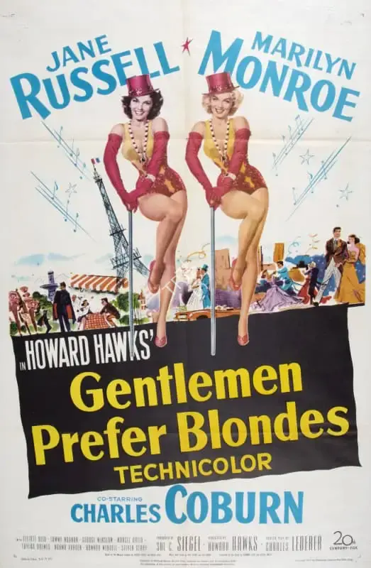 Howard Hawks (Director), Gentlemen Prefer Blondes, 1953, Poster