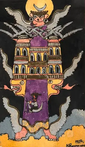 Ramanujam, K. (Artist). Female On Top, 1972 | Painting, Os.Mum/20.03.10, 2010 · Osian's