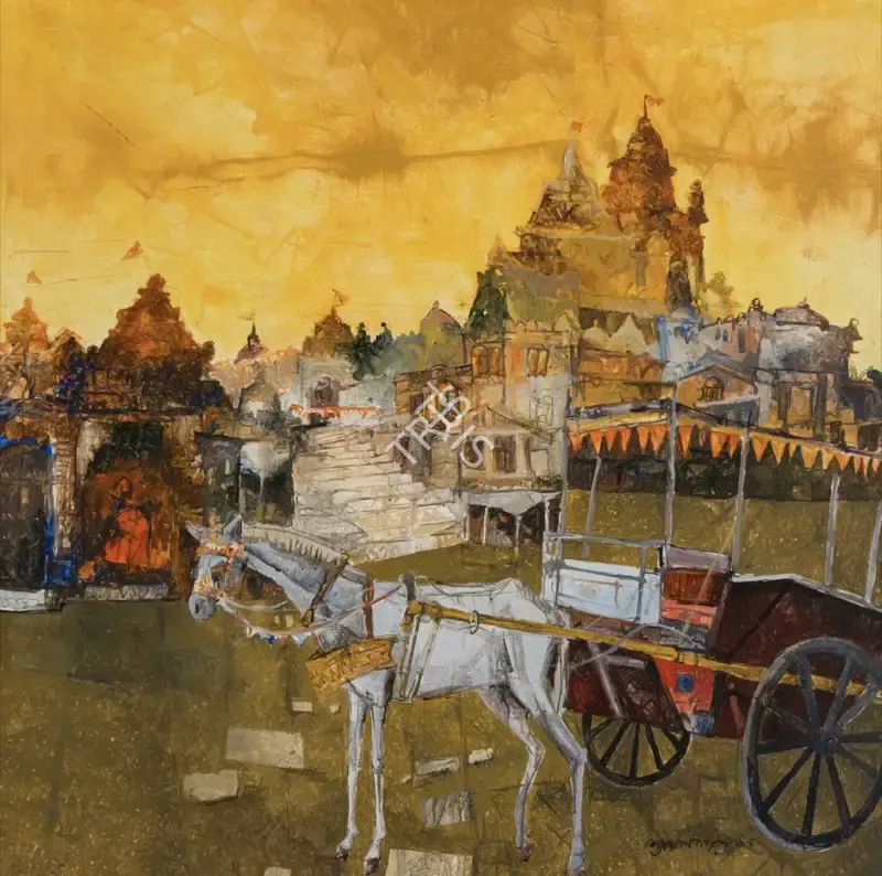 Ray, Shyamal Dutta (Artist). Untitled, 1995 | Painting, Sa.Del/16.09.23, 2023 · Saffronart