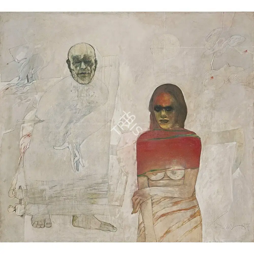 Das, Sunil (Artist). Untitled, 1987 | Painting, AG.Onl/30.03.23, 2023 · Asta Guru