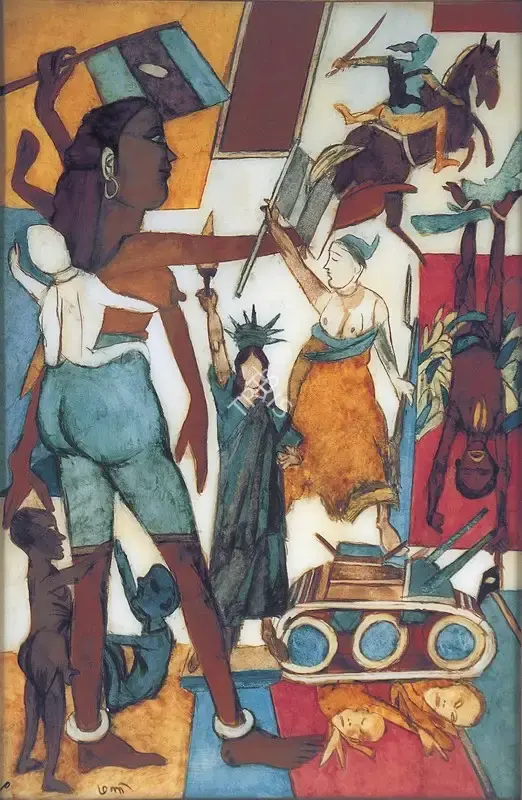 Subramanyan, K.G. (Artist). Symbols Of Liberty, 1989 | Painting, Os.Del/01.03.06, 2006 · Osian's